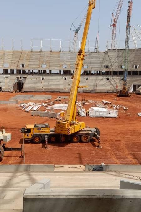 Travaux de Levage au New Stadium Abdoulaye Wade , Dakar , Sénégal